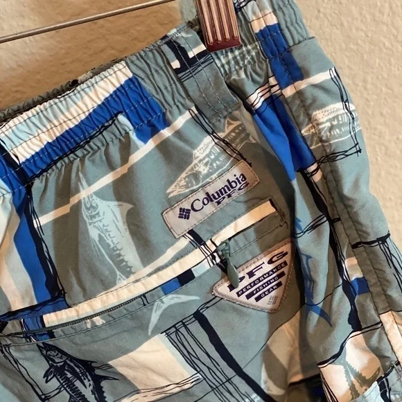 Columbia Backcast II Printed Swim Trunks Blue Fish​​​​​​​​​​ - Picture 6 of 15